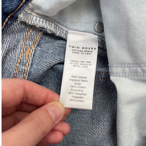 Twin Doves Emerson Fry Denim Vintage Stove Pipe Ankle Straight Jeans - Size 25P* - Picture 9 of 12